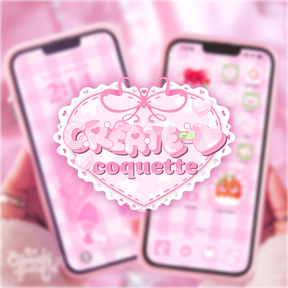 Create-O Coquette | iOS, iPadOS, & android theme | Digital Downloadable