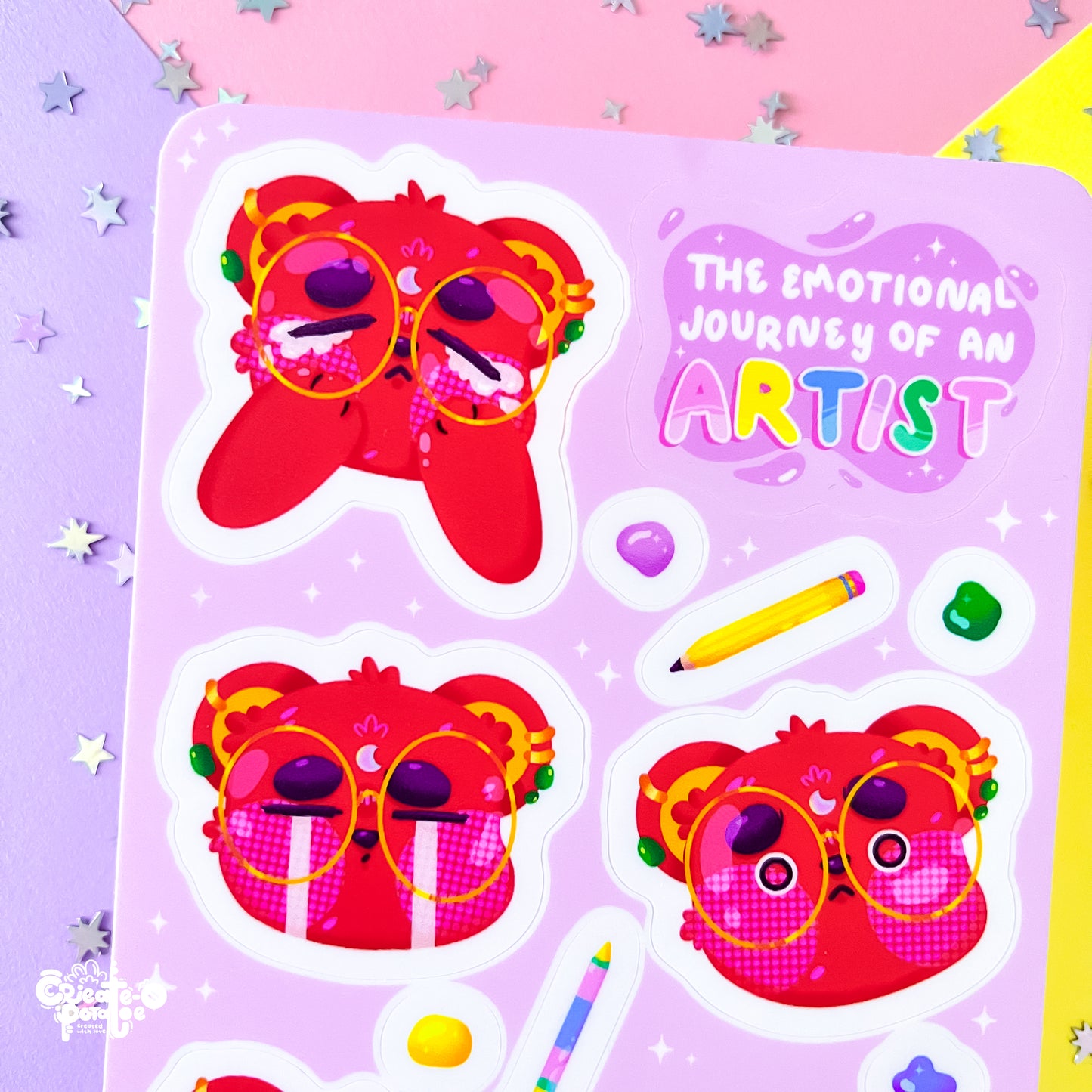 THE EMOTIONAL JOURNEY OF AN ARTIST | sticker sheet