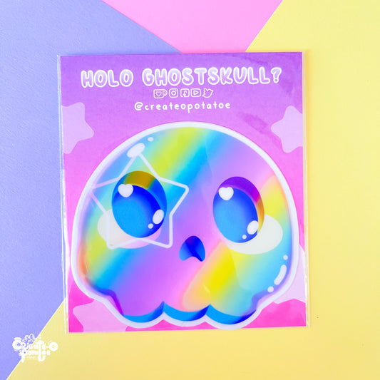 Holo Ghostskull| 模切贴纸