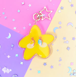 Shynie: the Introverted Star | Glitter Epoxy Acrylic Keychain