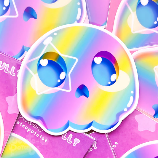 Holo Ghostskull| die-cut sticker