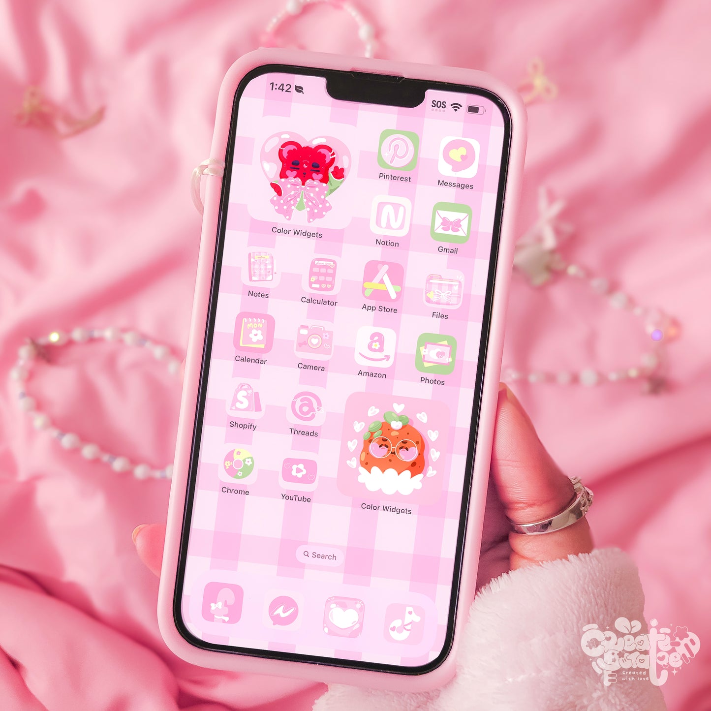 Create-O Coquette | iOS, iPadOS, & android theme | Digital Downloadable