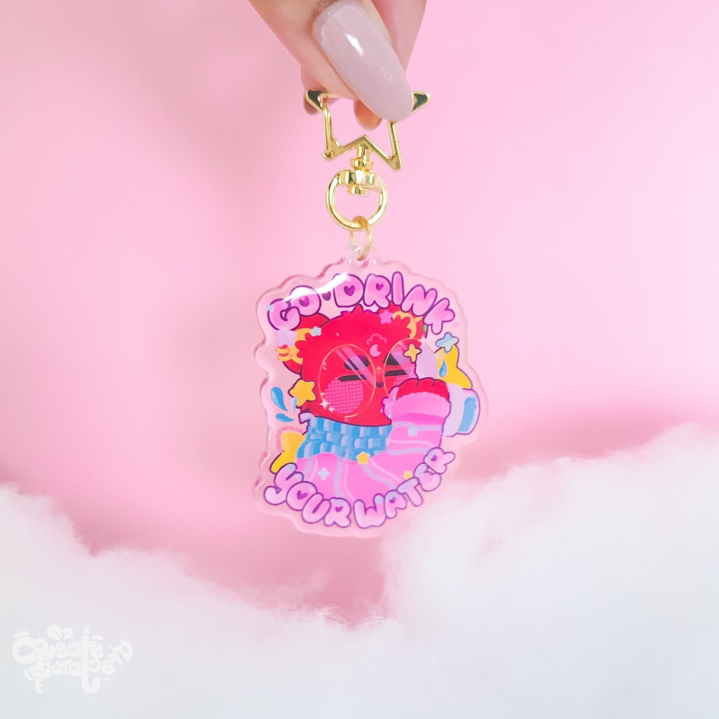 Go Drink Your Water | Epoxy Acrylic Keychain