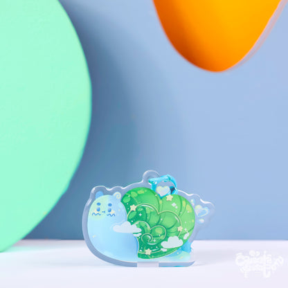 Demarcus the Snail | Clear Epoxy Acrylic Keychain