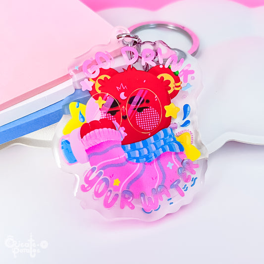 Go Drink Your Water | Epoxy Acrylic Keychain