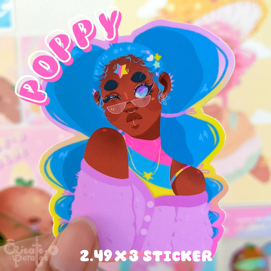 POPPY | pride sticker