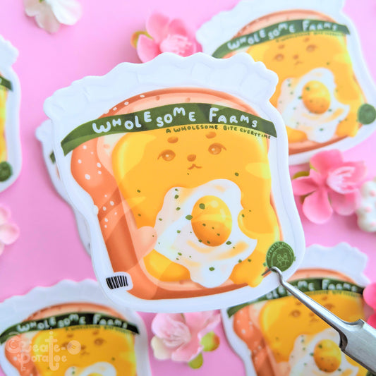 EGG SANDWICH | clear sticker