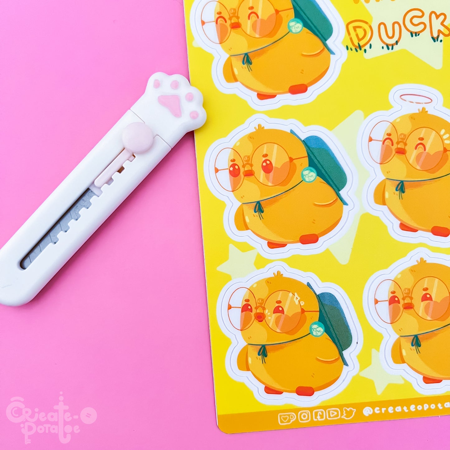 (old design) HAPPY DUCKS  | sticker sheet