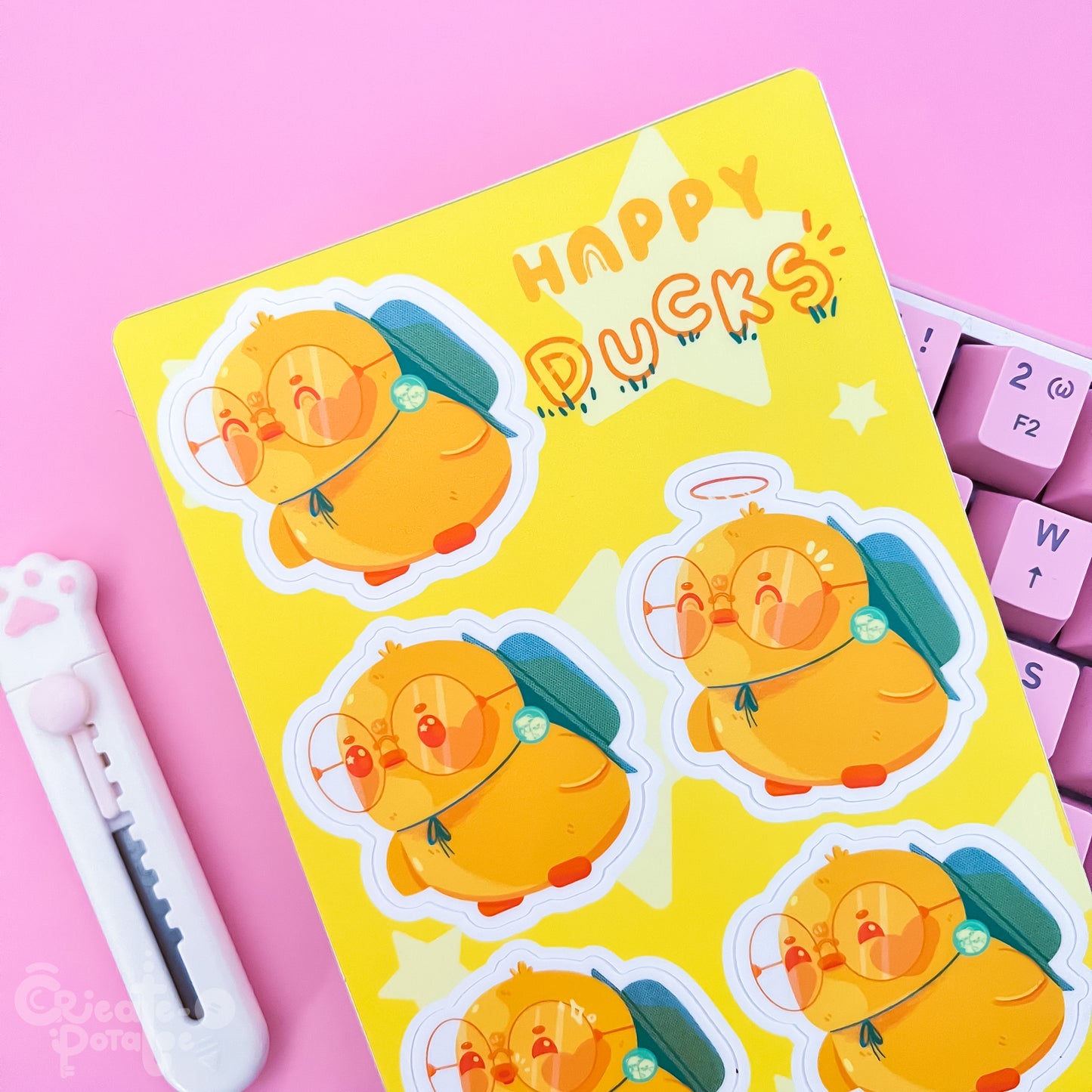 (old design) HAPPY DUCKS  | sticker sheet