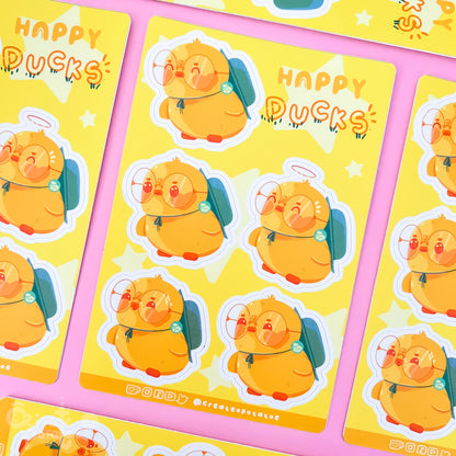 (old design) HAPPY DUCKS  | sticker sheet