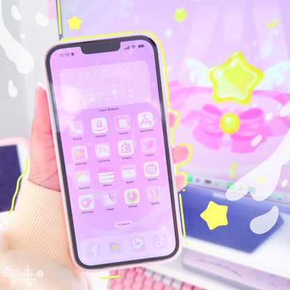 PINK MAGICAL STAR | iOS, iPadOS, & android theme