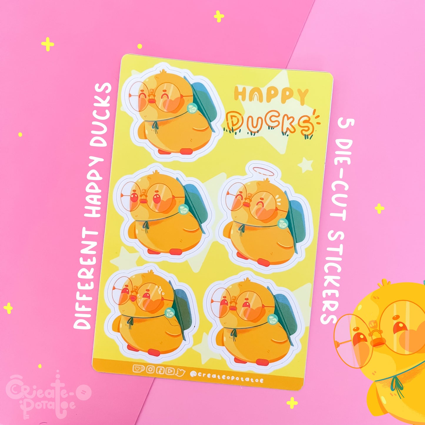 (old design) HAPPY DUCKS  | sticker sheet